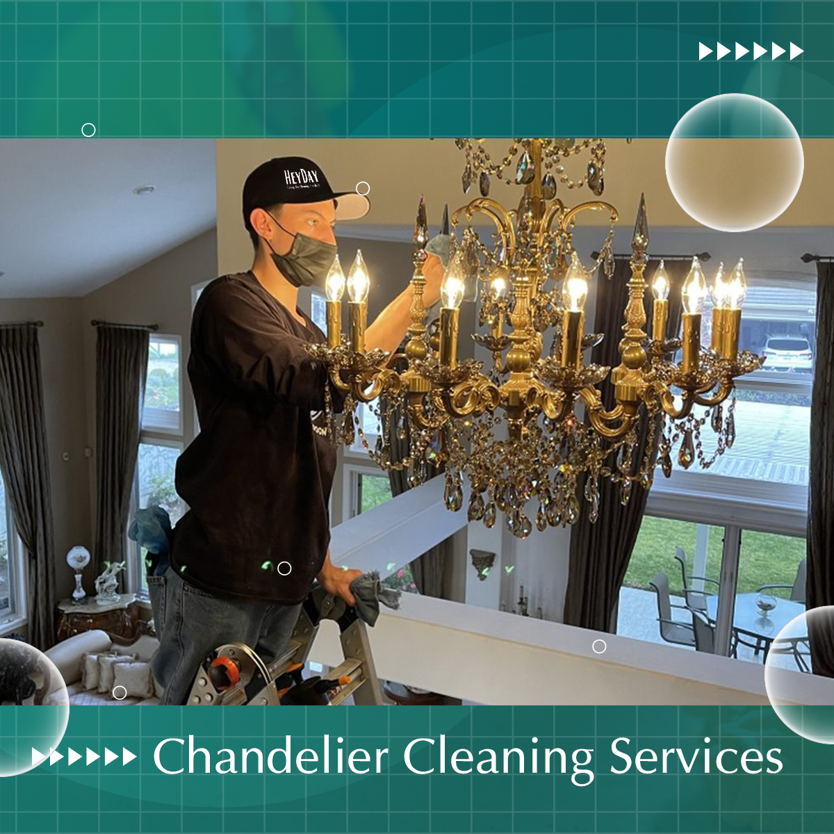chandelier cleaning service dubai